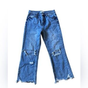VERVET  Women’s Flare Ripped Jeans‎